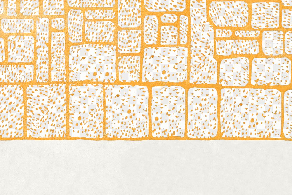 Background png in yellow with vintage terrazzo brick wall, remixed from artworks by Moriz Jung