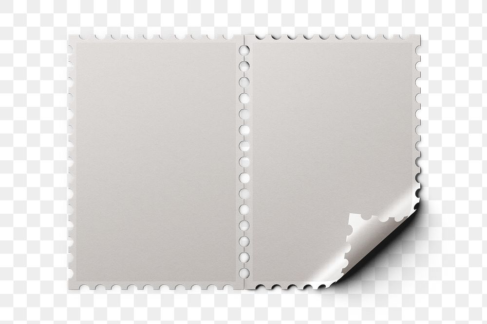 Stamps png mockup with transparent background