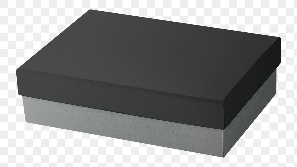 Box png mockup with transparent background 
