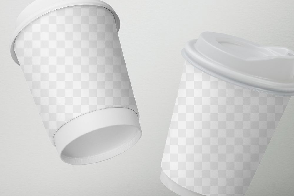 Paper cup mockup png on transparent background 