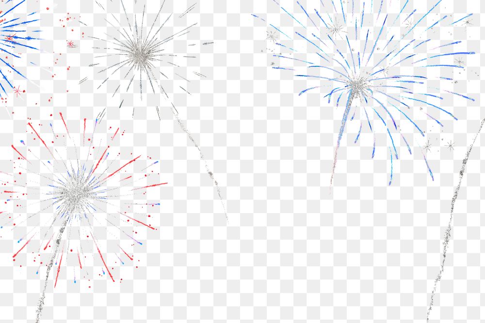 Colorful fireworks png design element