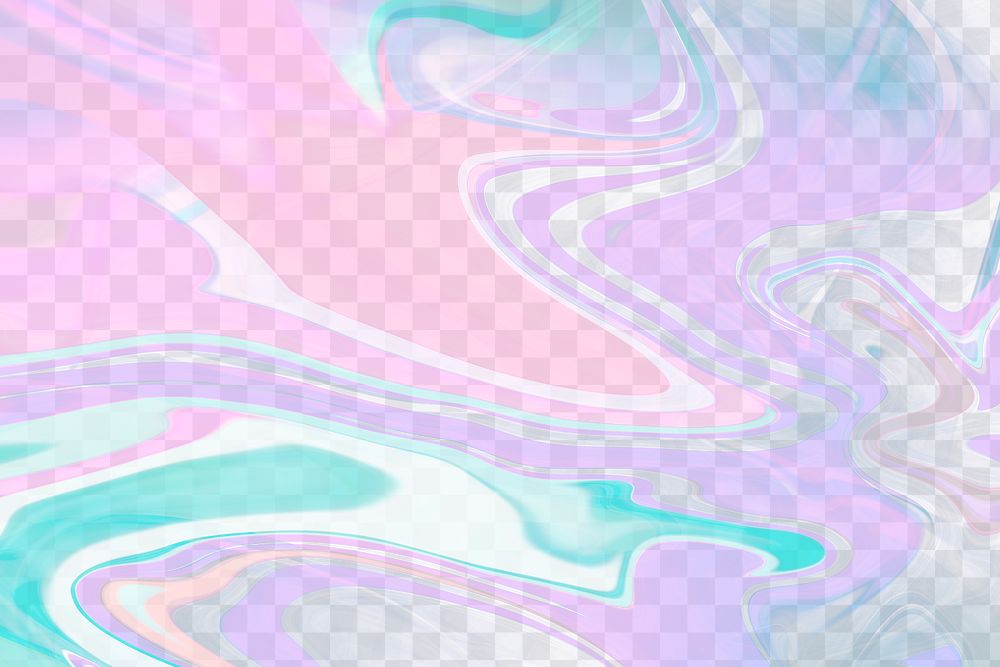 Fluid art transparent background png in pink tone