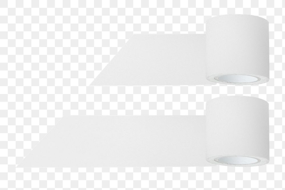 Tape png  mockup in white on transparent background