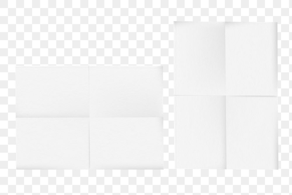 Blank posters mockup png on transparent background