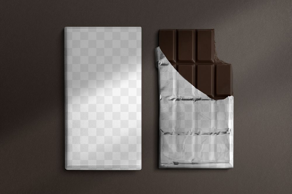Packaging mockup png for chocolate bar