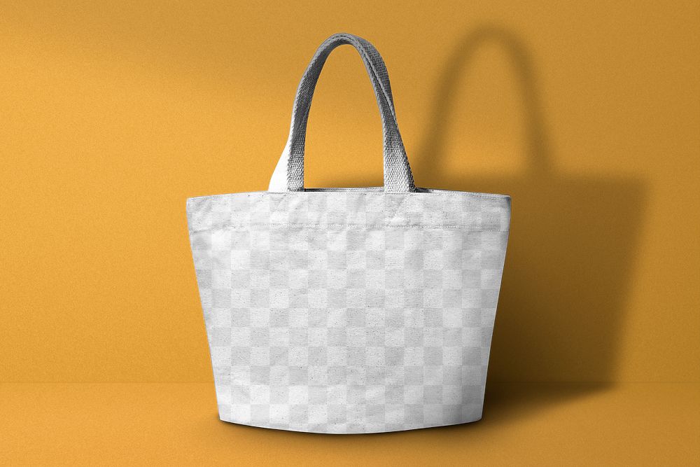 Tote bag tranparent mockup png fashion style