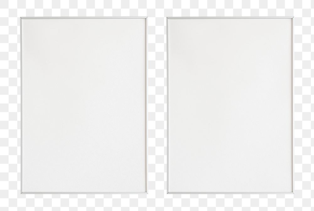 Minimal white frame mockup png