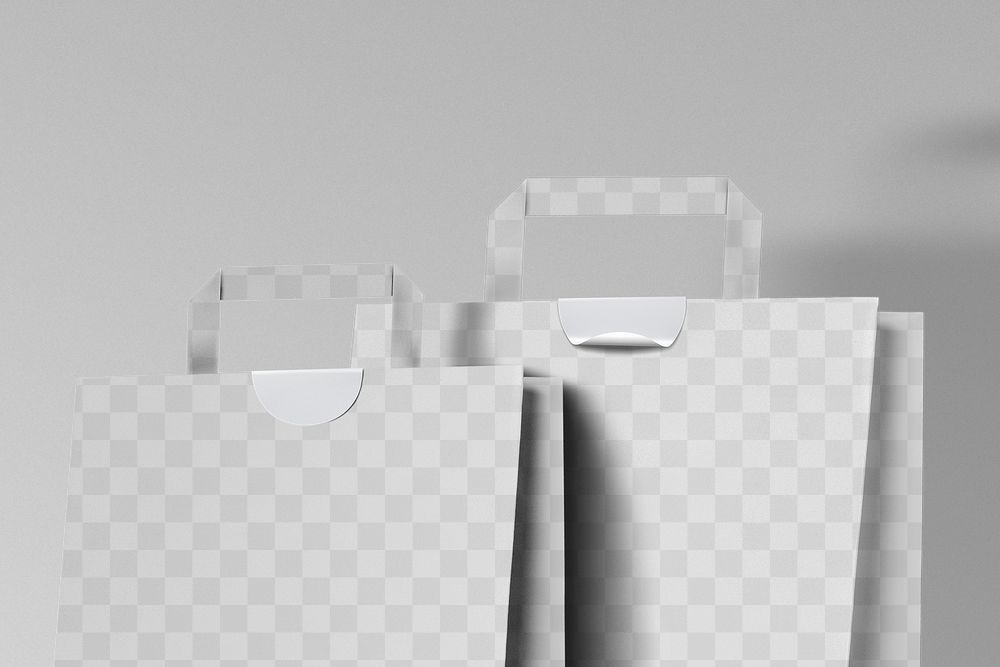 Paper shopping bag mockups png