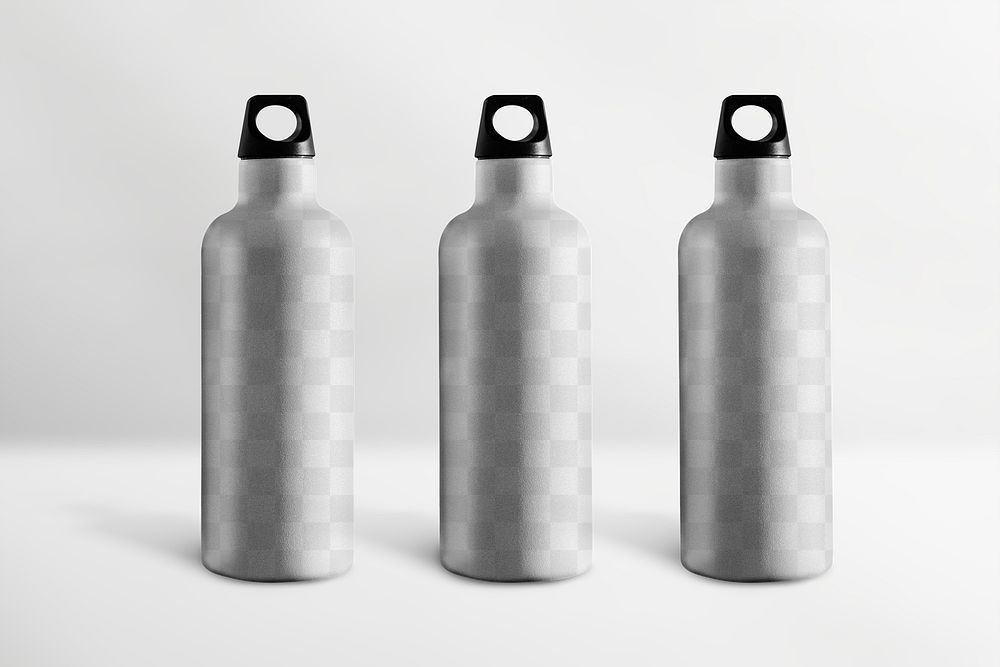 Reusable water bottle mockup png