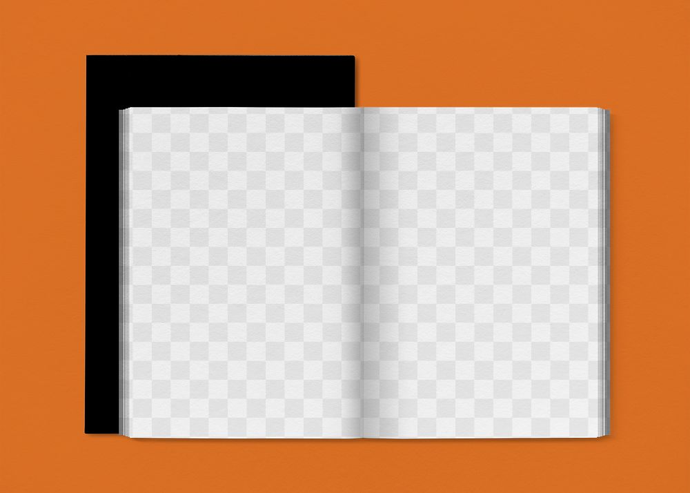 Minimal book pages mockup png for publishing companies