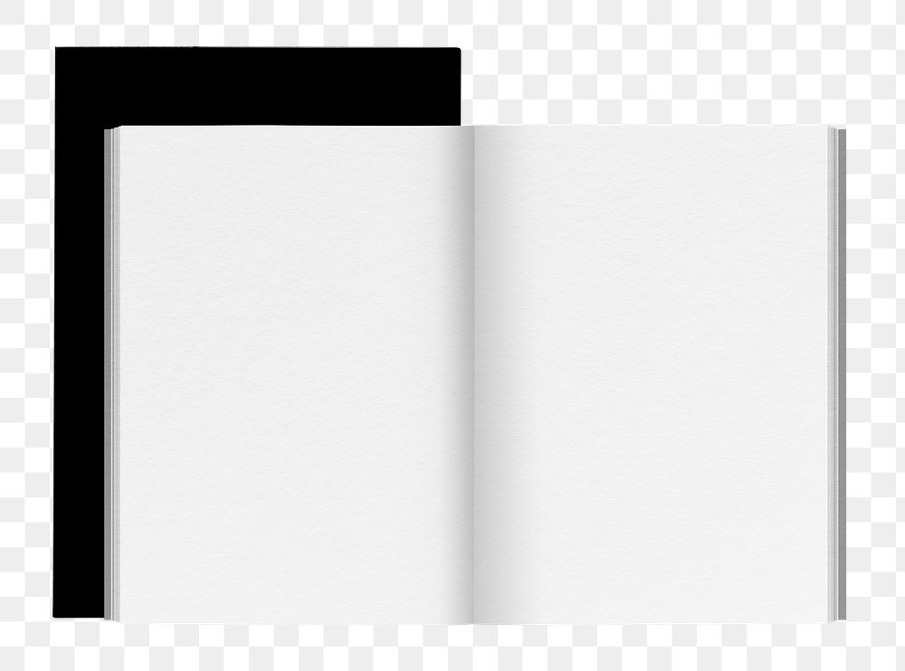 Minimal book pages mockup png for publishing companies
