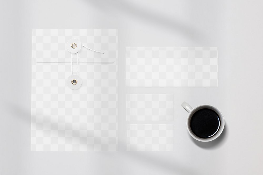 Simple corporate identity mockup png branding stationery set