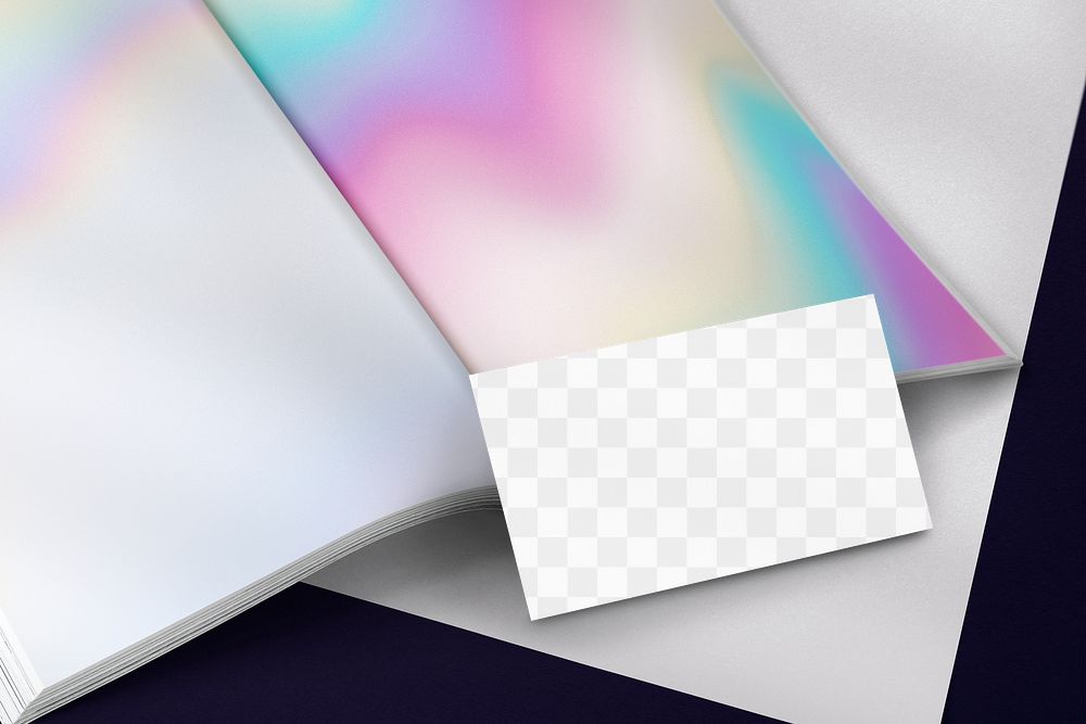 Business card png mockup, transparent design, corporate identity