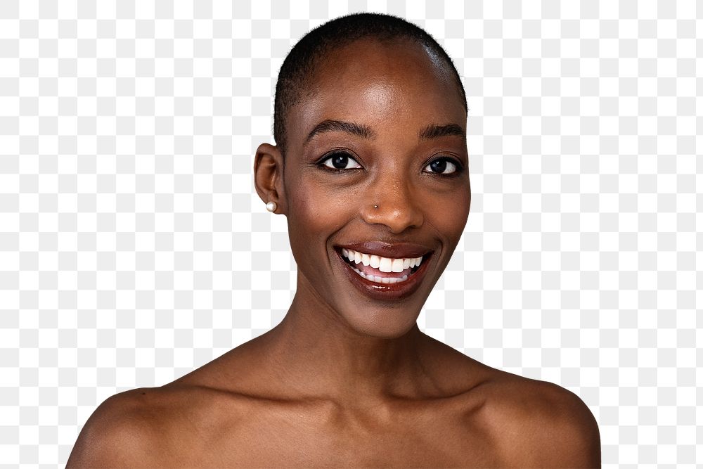 Happy nude black woman transparent png