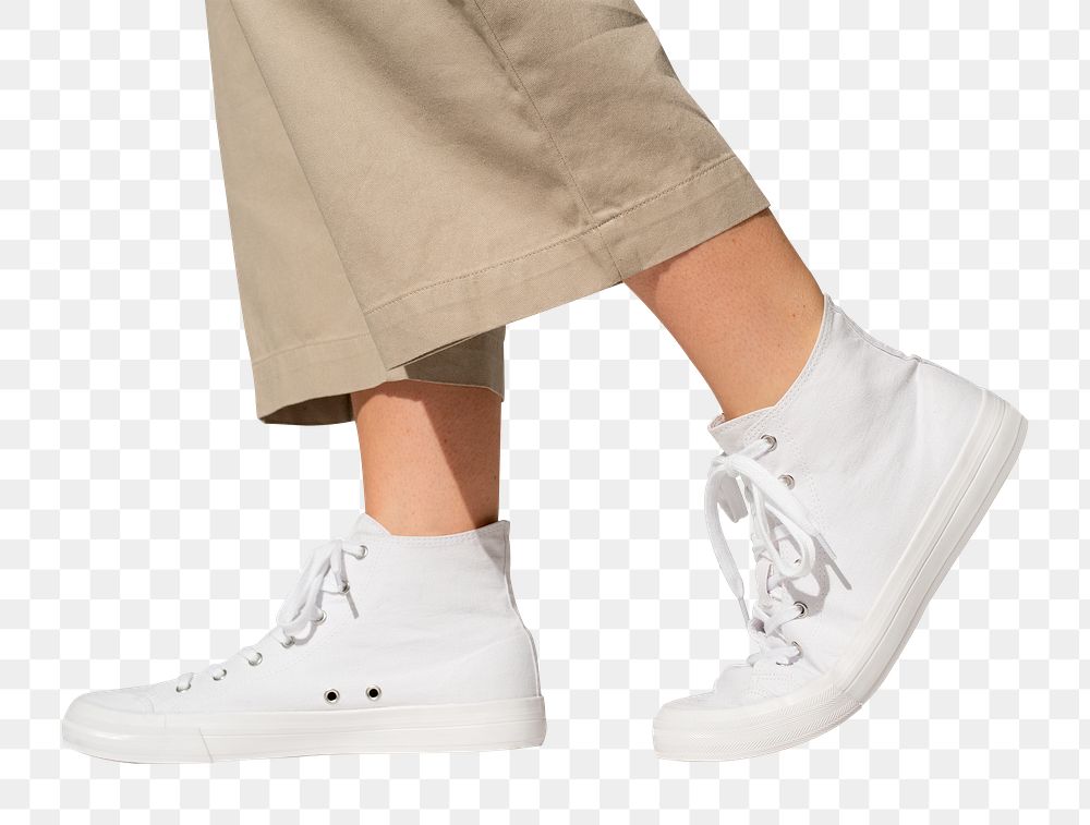 Png plain sneakers white mockup unisex streetwear fashion shoot