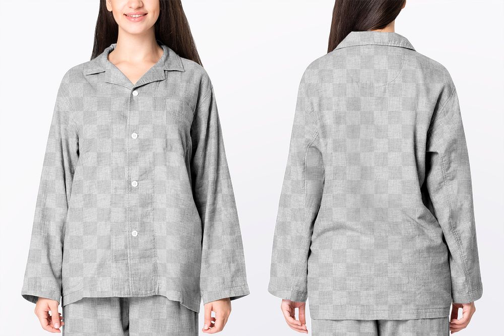 Pajamas png mockup transparent unisex sleepwear apparel