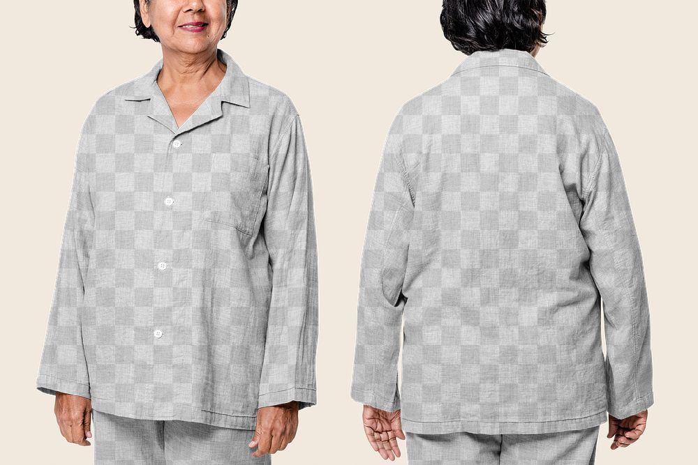 Pajamas png mockup transparent nightwear apparel shoot