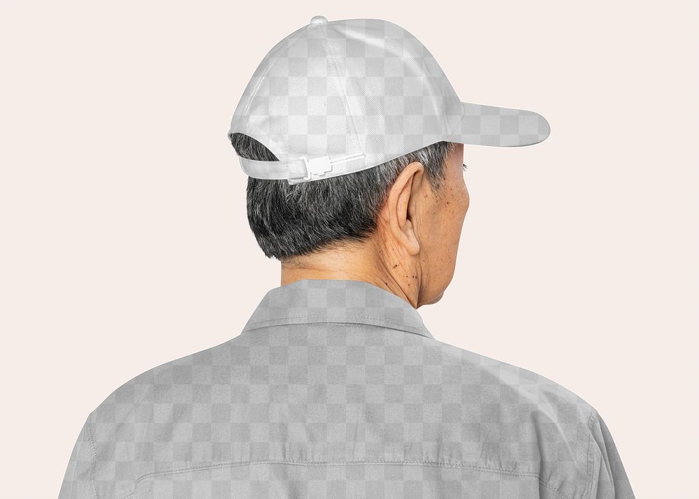 Png transparent cap mockup men&rsquo;s accessory close up rear view