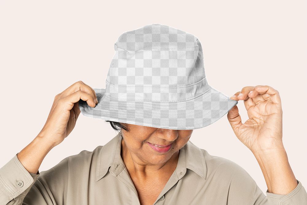 Png bucket hat mockup transparent mature apparel