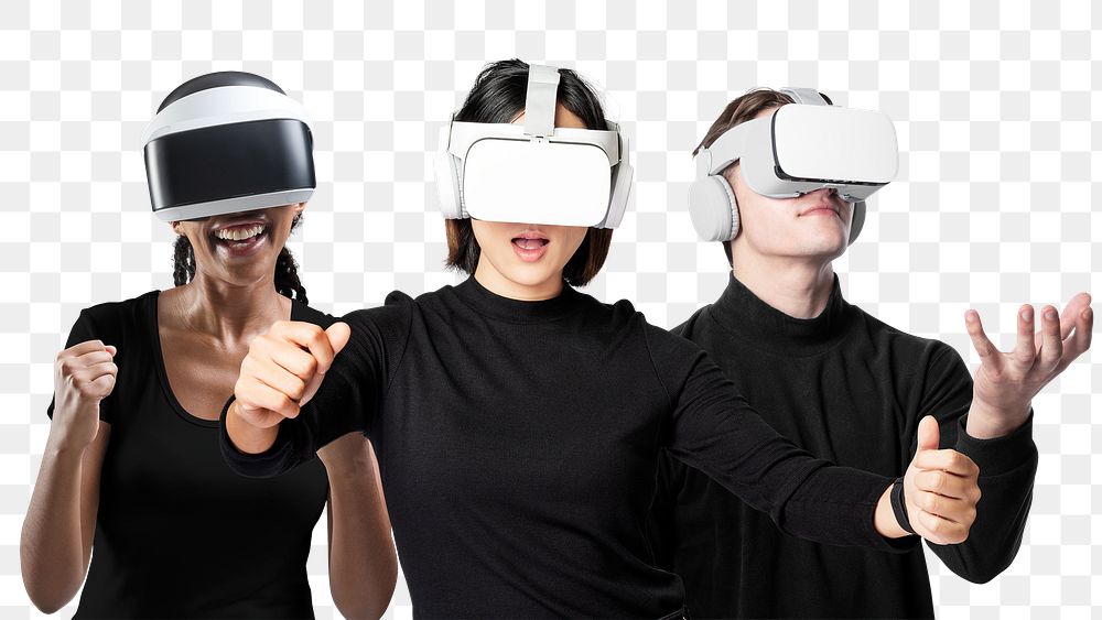 3D VR glasses png mockup psd futuristic technology