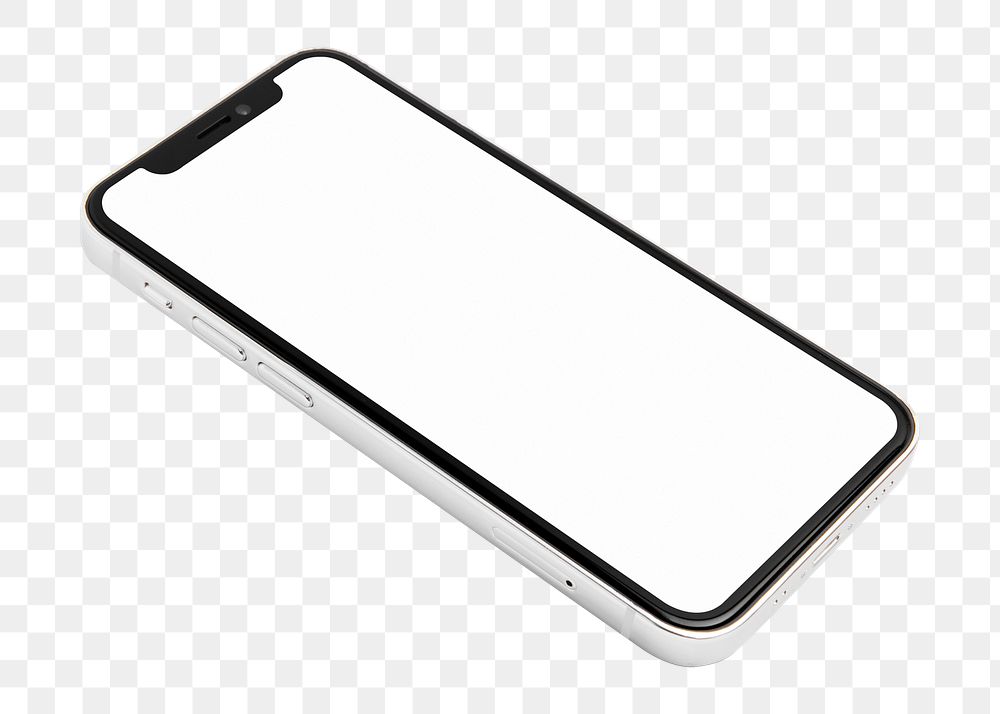 Smartphone white screen png mockup innovative future technology