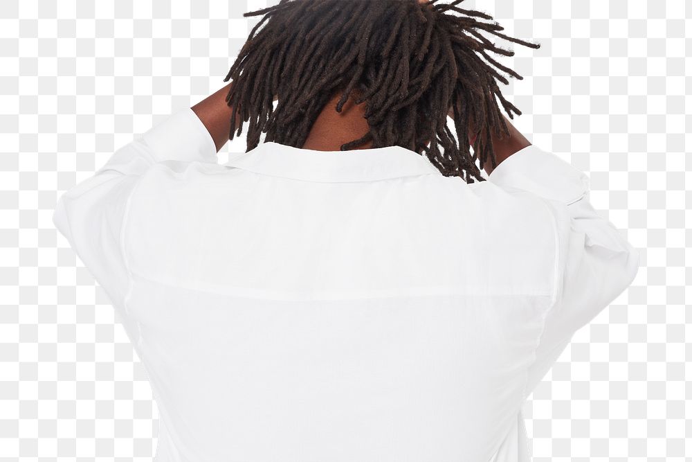 Plus size white shirt apparel png mockup men's fashion