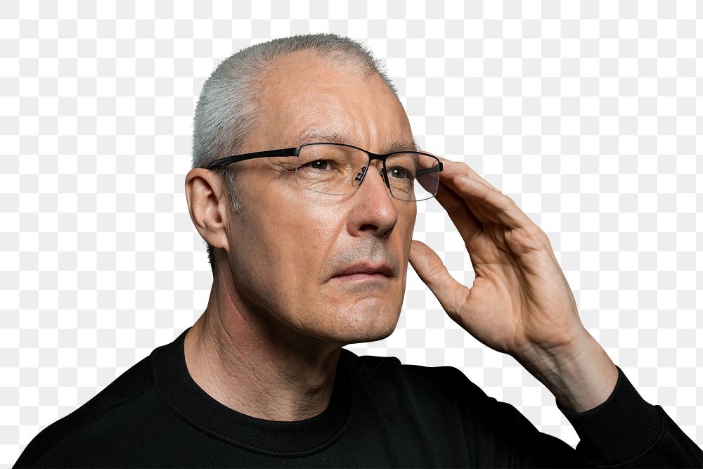 Man using smart glasses png