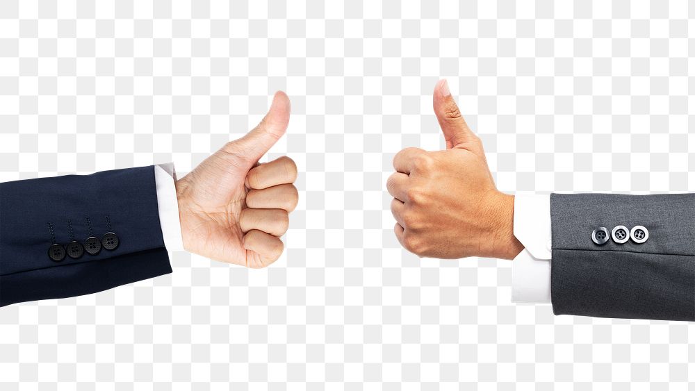 Png Business thumbs up mockup hand gesture