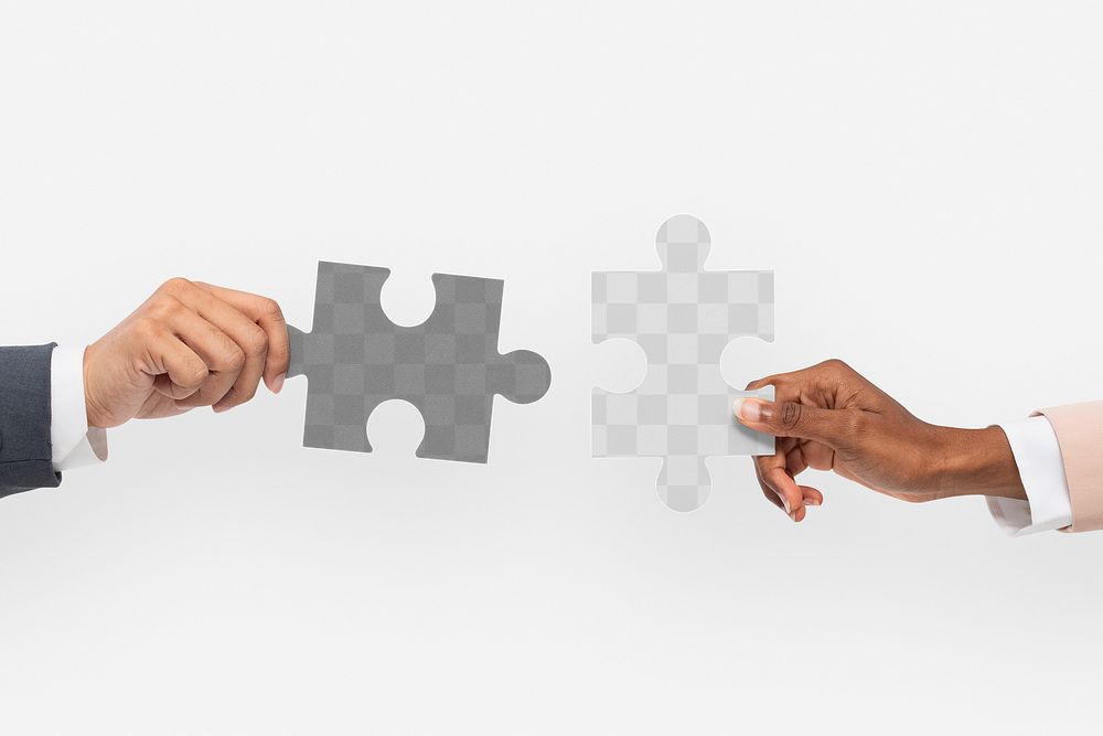 Png Hands holding puzzle mockup business problem solving concept