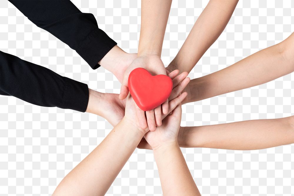 Png Hands united heart mockup community of love