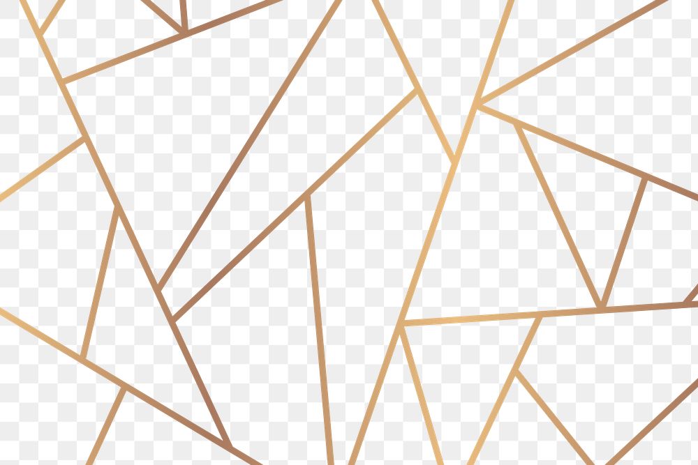 Gold triangle patterned background png