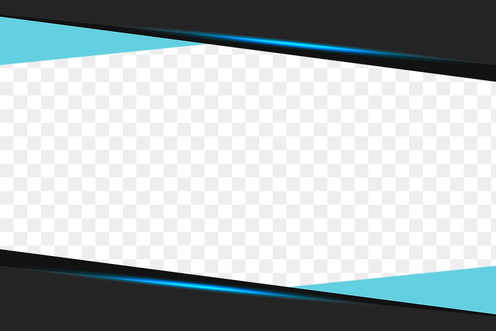 Frame png in black and blue for business