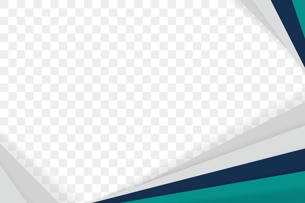 Green png border on transparent business background