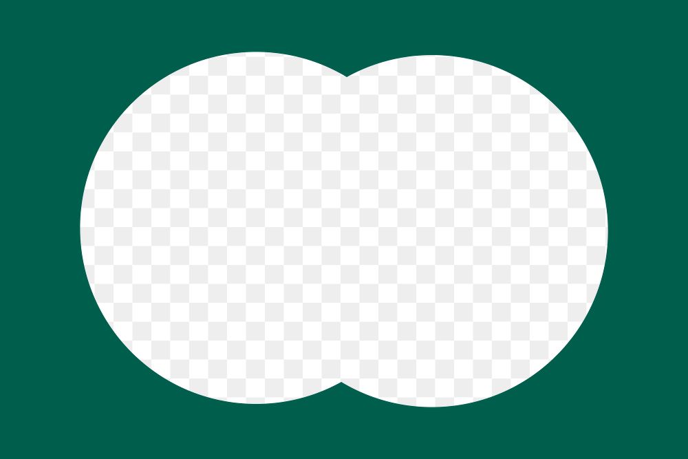 Green frame png with transparent overlapping circles