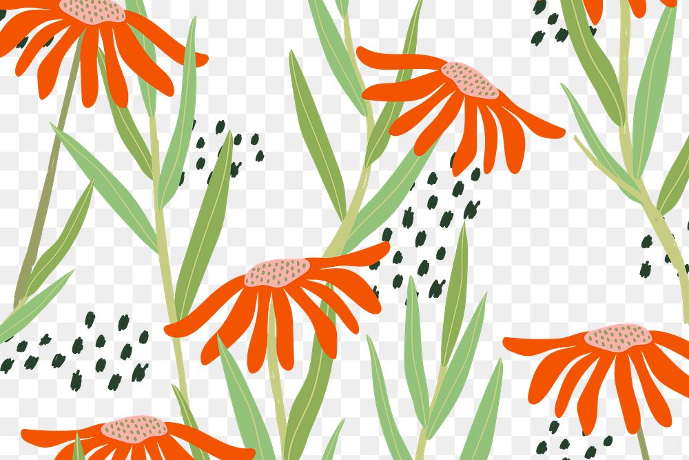 Daisy patterned png background transparent