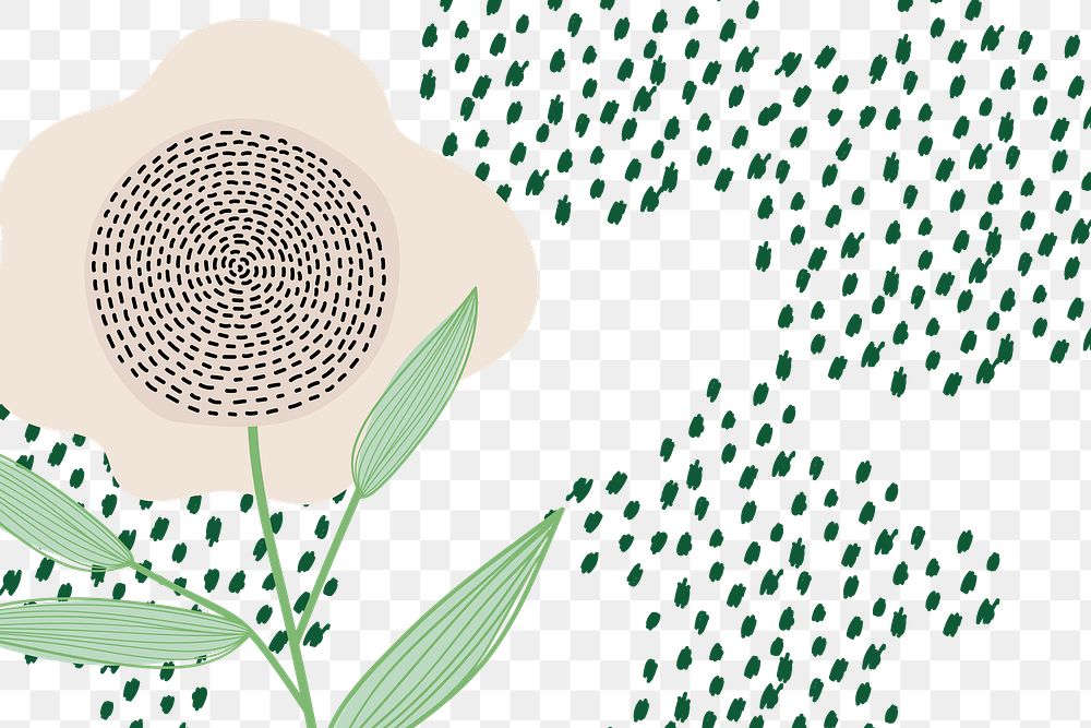 Retro flower png background transparent