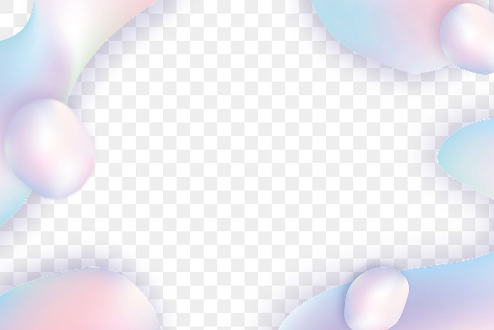 Iridescent frame png background, holographic abstract design