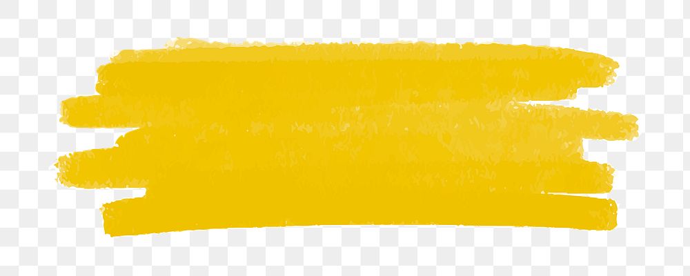 Png ink brush stroke element in yellow