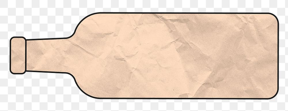 Png bottle sticker environment illustration, wrinkled paper texture