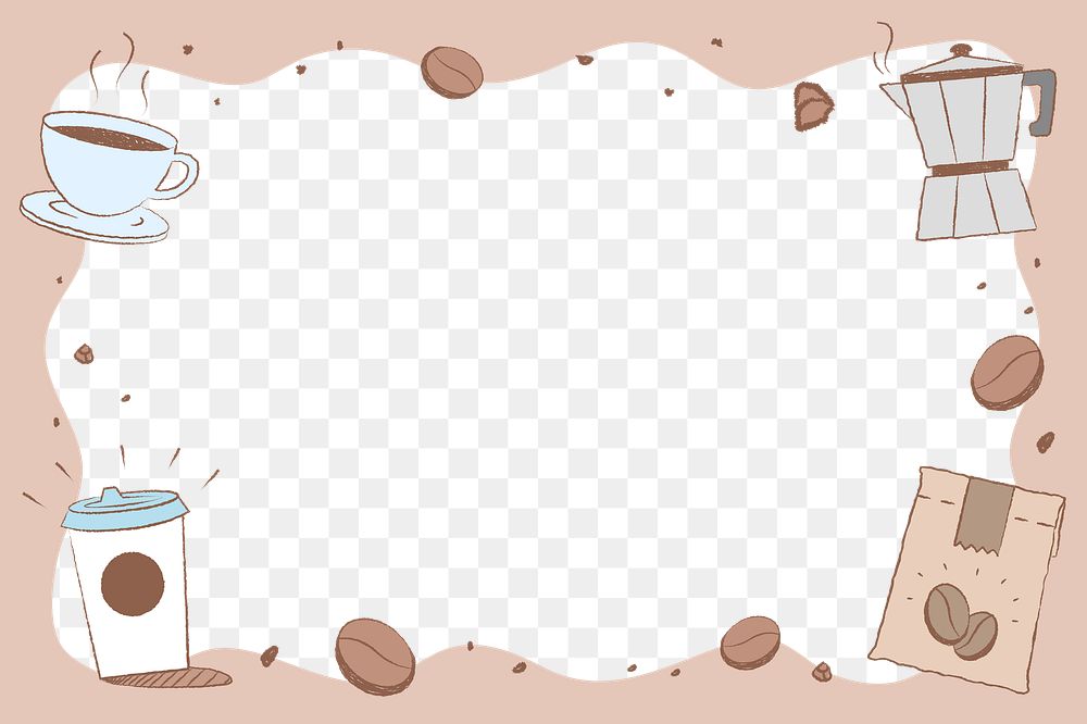 Png coffee frame transparent background