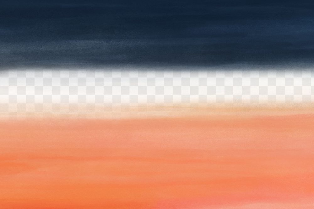 Background png watercolor border in orange and blue