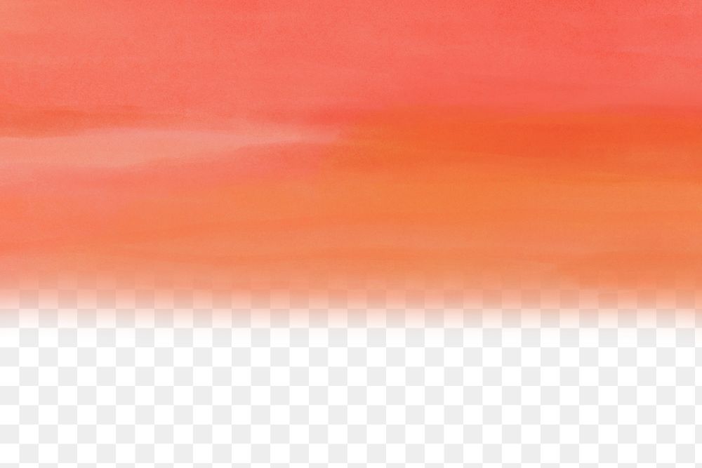 Watercolor png border orange gradient design