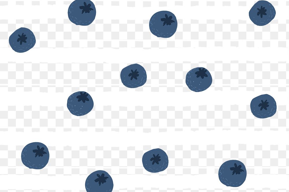 PNG blueberry background, transparent cute pattern