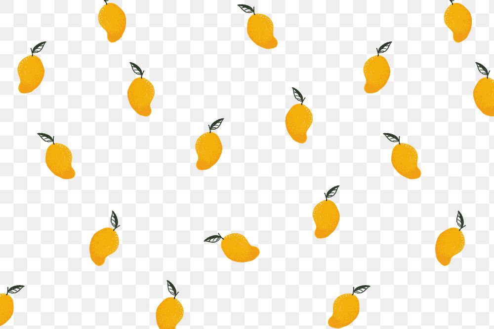 PNG mango background, transparent cute pattern