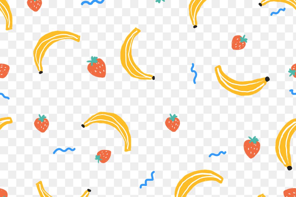 PNG transparent background, cute fruit pattern