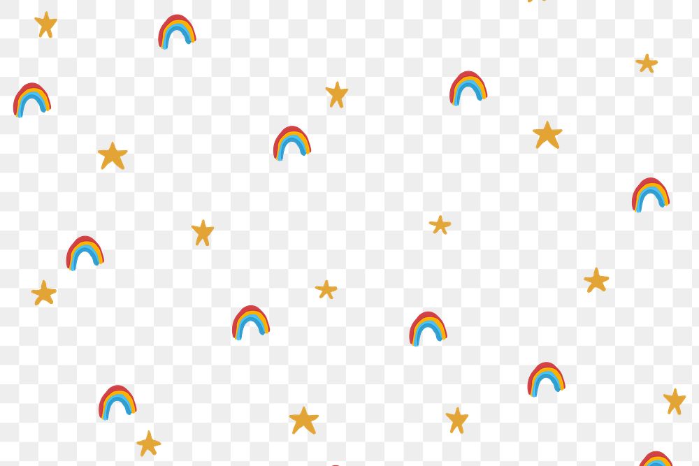 PNG rainbow pattern background, transparent cute pattern 