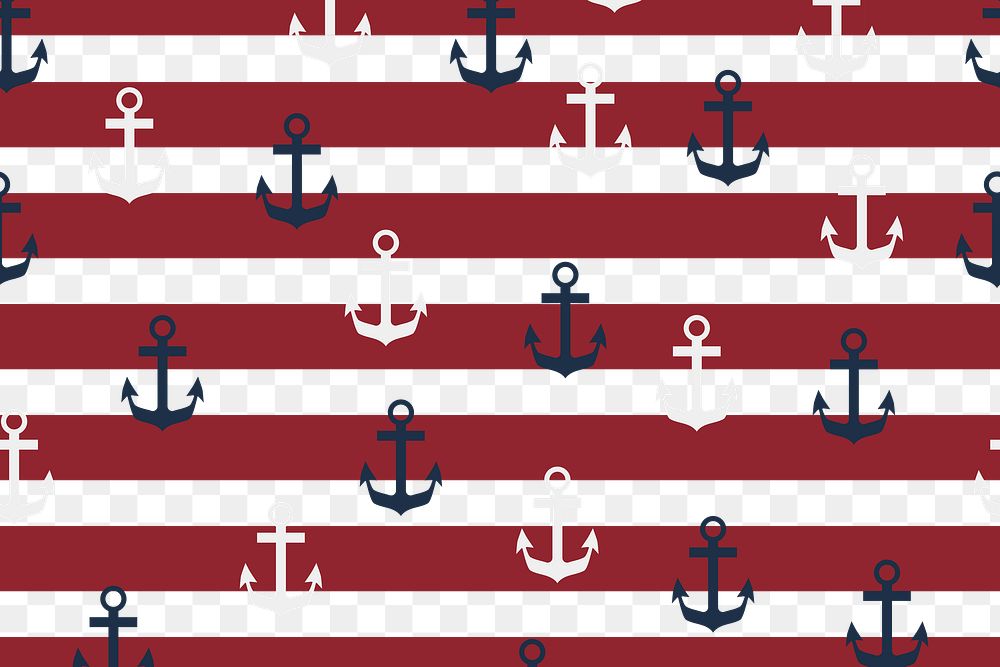 Anchor PNG background, transparent cute pattern