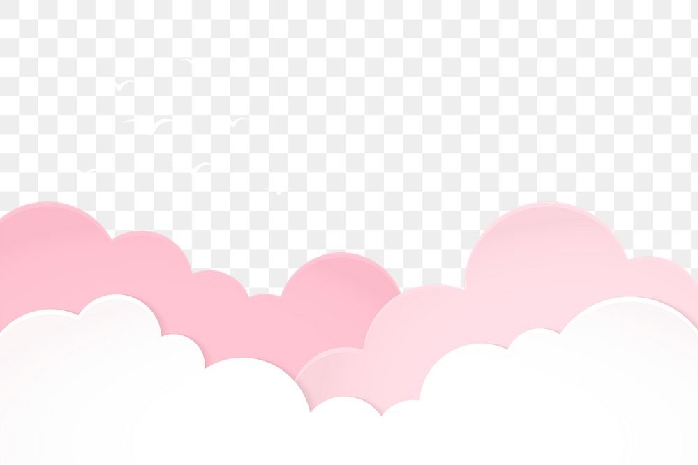 Clouds png, transparent background, 3d collage element