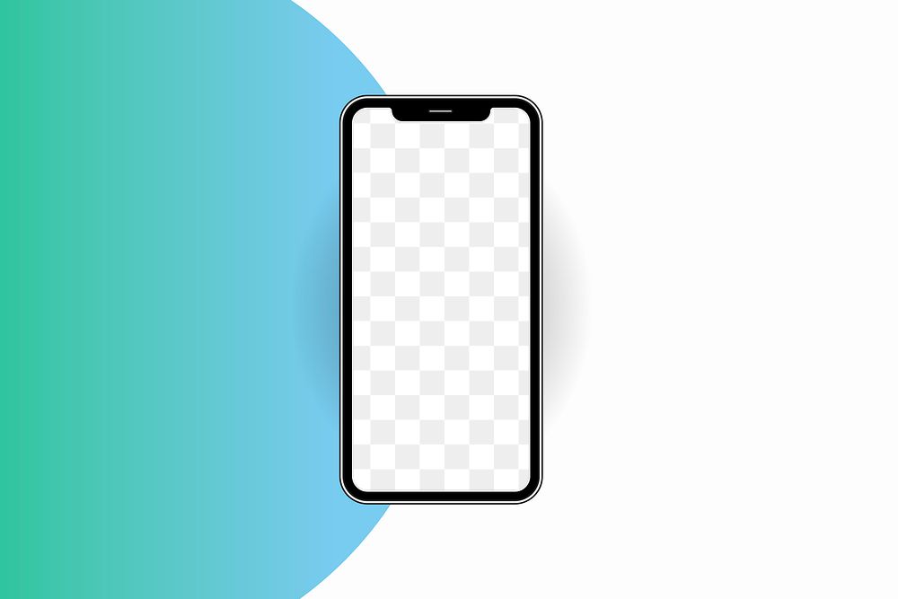 Smartphone png transparent screen mockup, digital device illustration