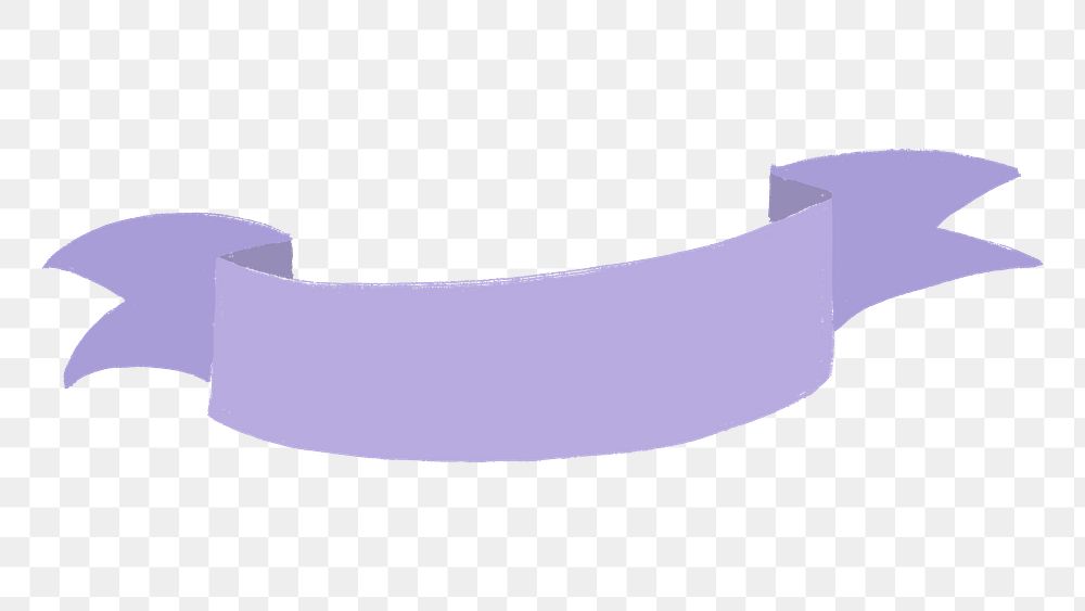 Purple ribbon PNG clipart graphic